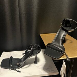 Zara Black Strappy Heels